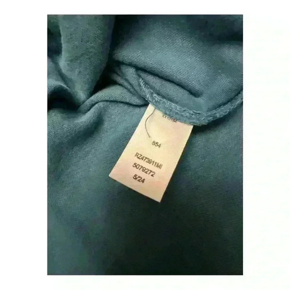 Z by ZELLA- VINTAGE WASH RELAXED LONG SLEEVE TEE IN TEAL SEAGATE, Medium - Picture 8 of 9